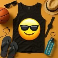 Sunglasses Emoji Cool Smiley Tank Top thumb 4