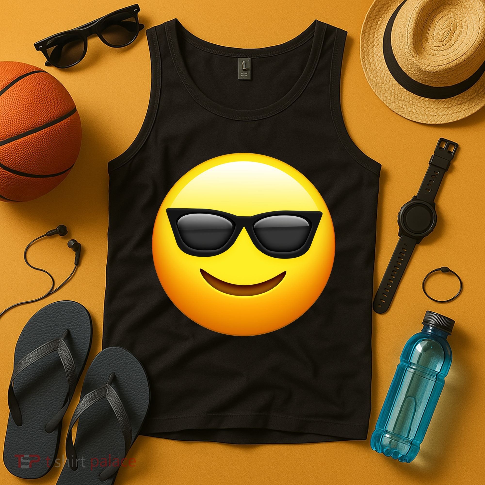 Sunglasses Emoji Cool Smiley Tank Top