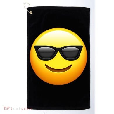 Sunglasses Emoji Cool Smiley Golf Towel