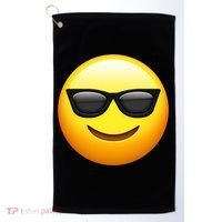 Sunglasses Emoji Cool Smiley Golf Towel thumb 0