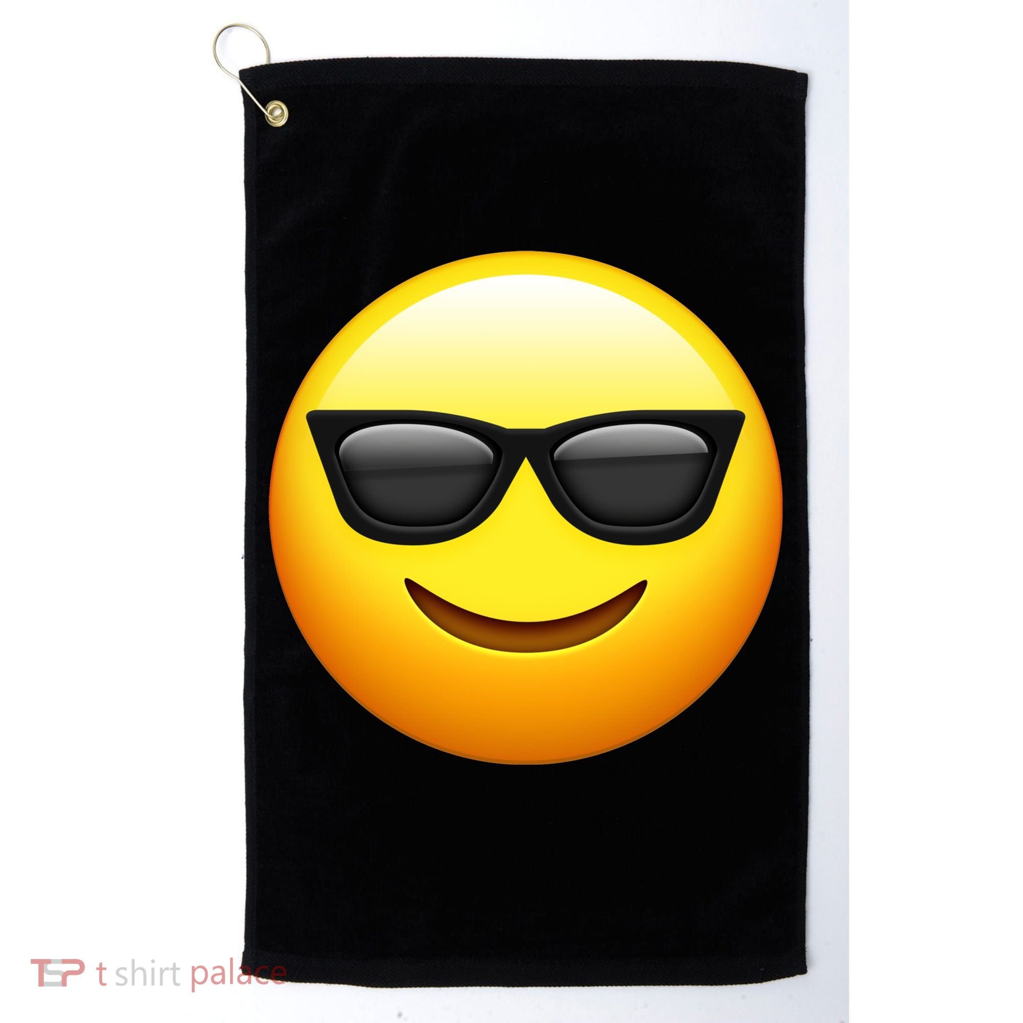 Sunglasses Emoji Cool Smiley Golf Towel