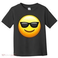 Sunglasses Emoji Cool Smiley Toddler T-Shirt thumb 0