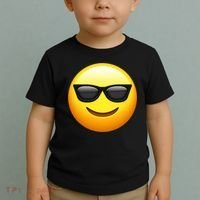 Sunglasses Emoji Cool Smiley Toddler T-Shirt thumb 2