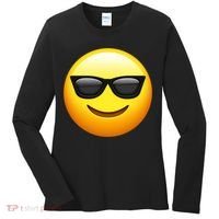 Sunglasses Emoji Cool Smiley Women's Long Sleeve Shirt thumb 0