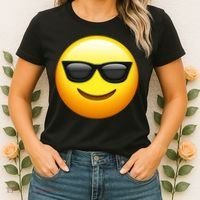 Sunglasses Emoji Cool Smiley Women's T-Shirt thumb 2