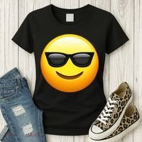 Sunglasses Emoji Cool Smiley Women's T-Shirt thumb 3