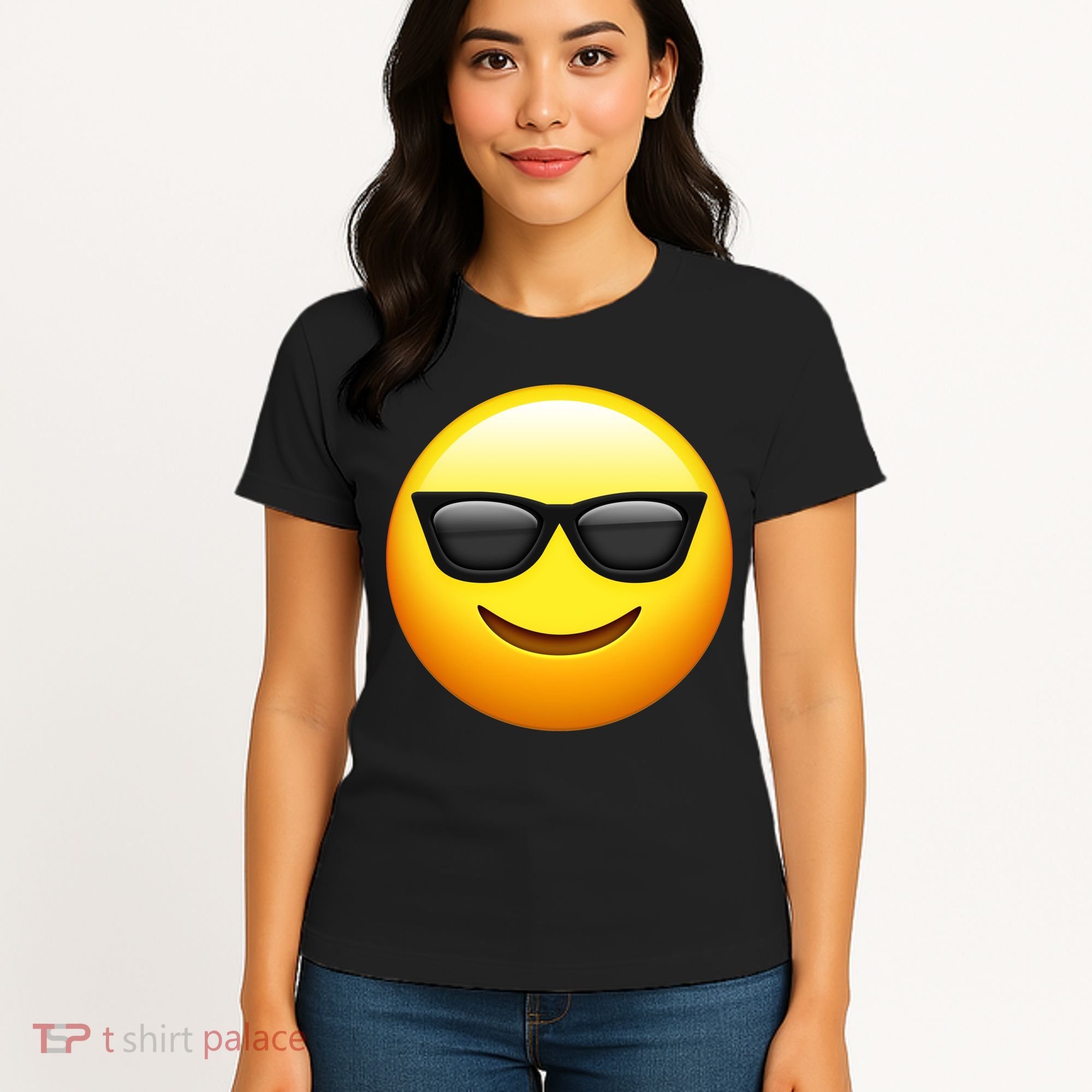 Sunglasses Emoji Cool Smiley Women's T-Shirt