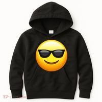 Sunglasses Emoji Cool Smiley Kids Hoodie thumb 0