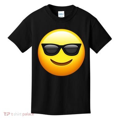 Sunglasses Emoji Cool Smiley Kids T-Shirt