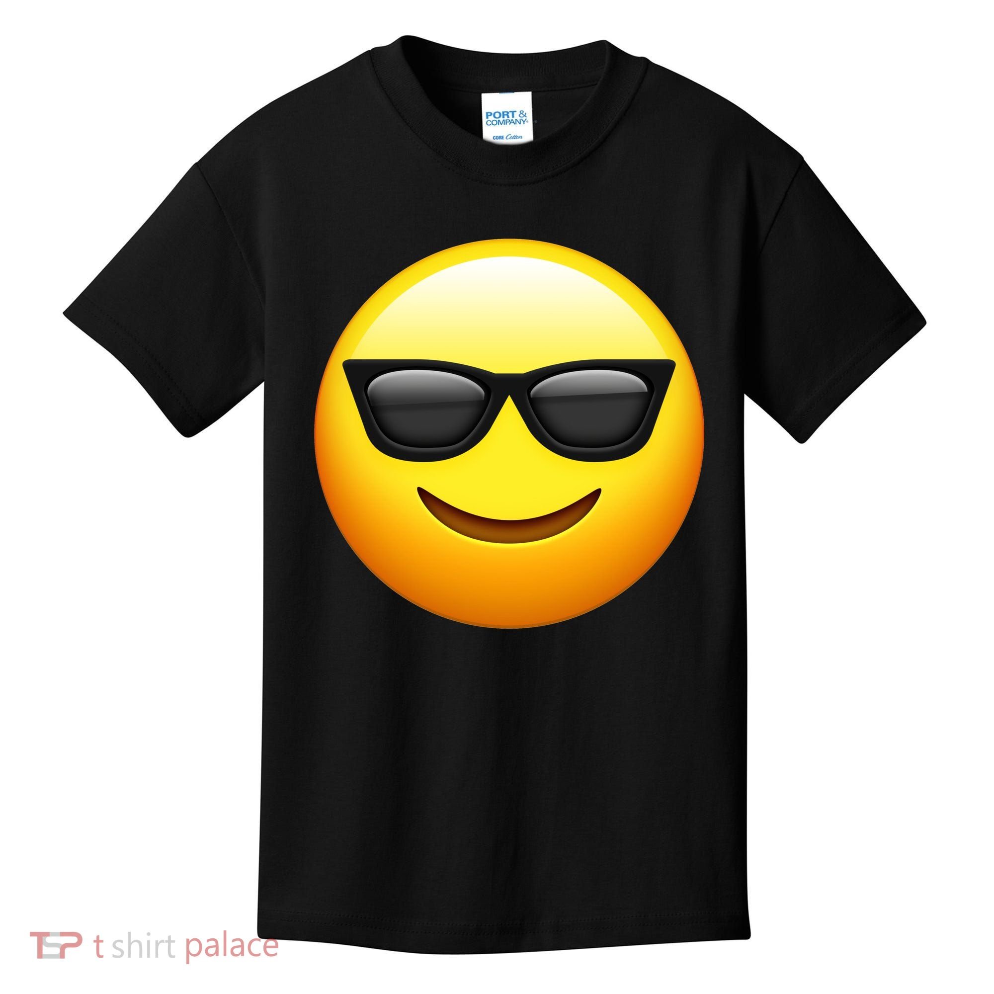 Sunglasses Emoji Cool Smiley Kids T-Shirt