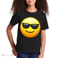 Sunglasses Emoji Cool Smiley Kids T-Shirt thumb 2