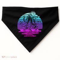 Sunrise Octopus Vaporwave USA-Made Doggie Bandana thumb 0