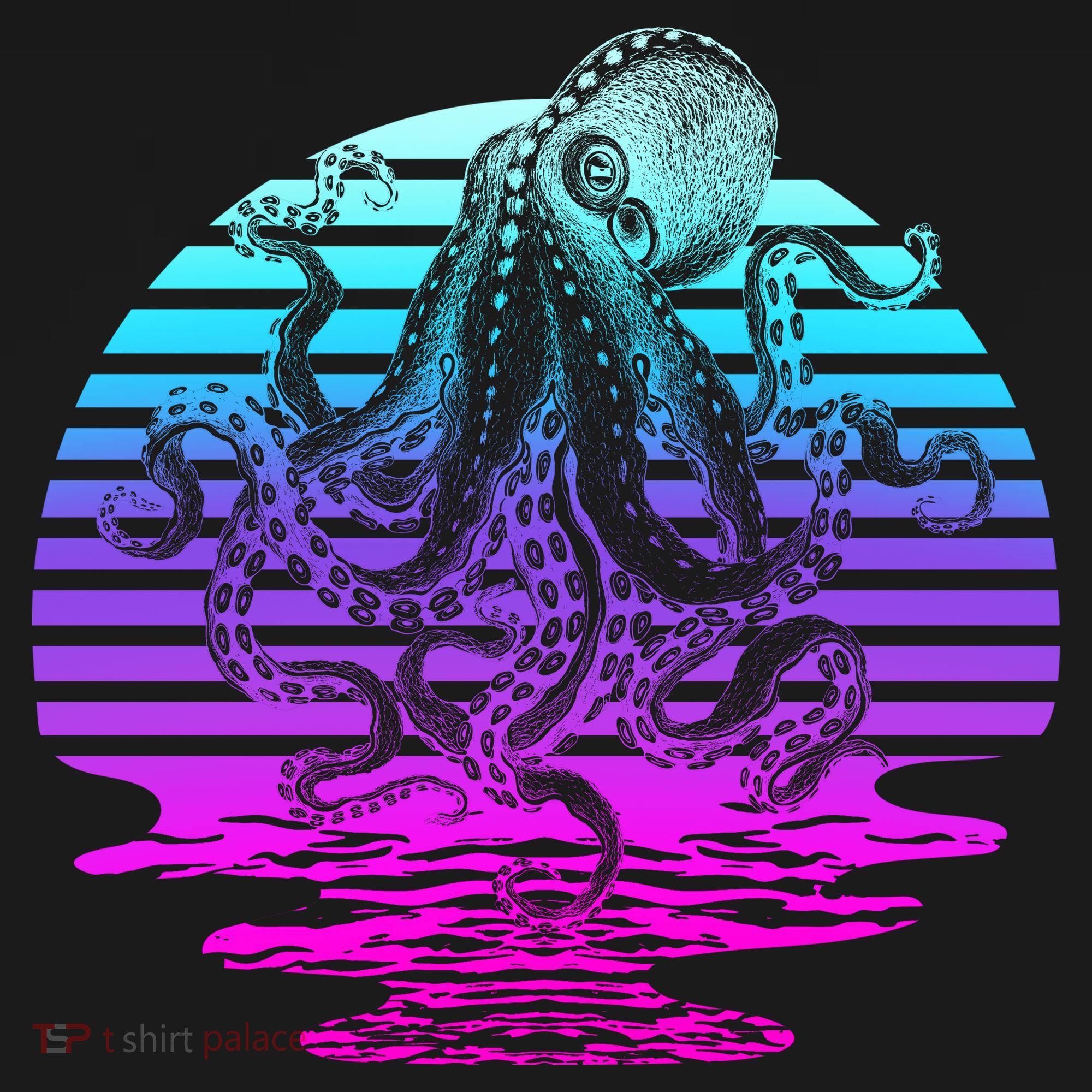Sunrise Octopus Vaporwave Sweatshirt