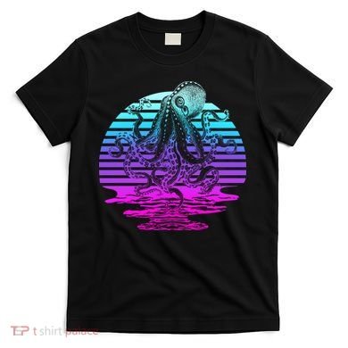 Sunrise Octopus Vaporwave T-Shirt