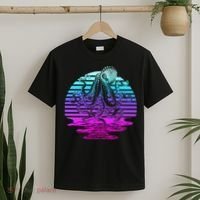 Sunrise Octopus Vaporwave T-Shirt thumb 2