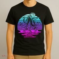 Sunrise Octopus Vaporwave T-Shirt thumb 3