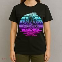 Sunrise Octopus Vaporwave T-Shirt thumb 4