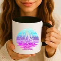 Sunrise Octopus Vaporwave Coffee Mug thumb 3