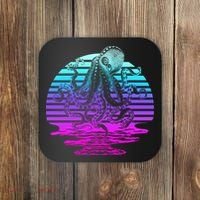 Sunrise Octopus Vaporwave Coaster thumb 0