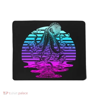 Sunrise Octopus Vaporwave Mousepad