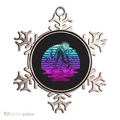 Sunrise Octopus Vaporwave Ornament