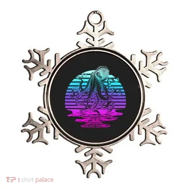 Sunrise Octopus Vaporwave Ornament