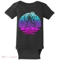 Sunrise Octopus Vaporwave Baby Bodysuit thumb 0