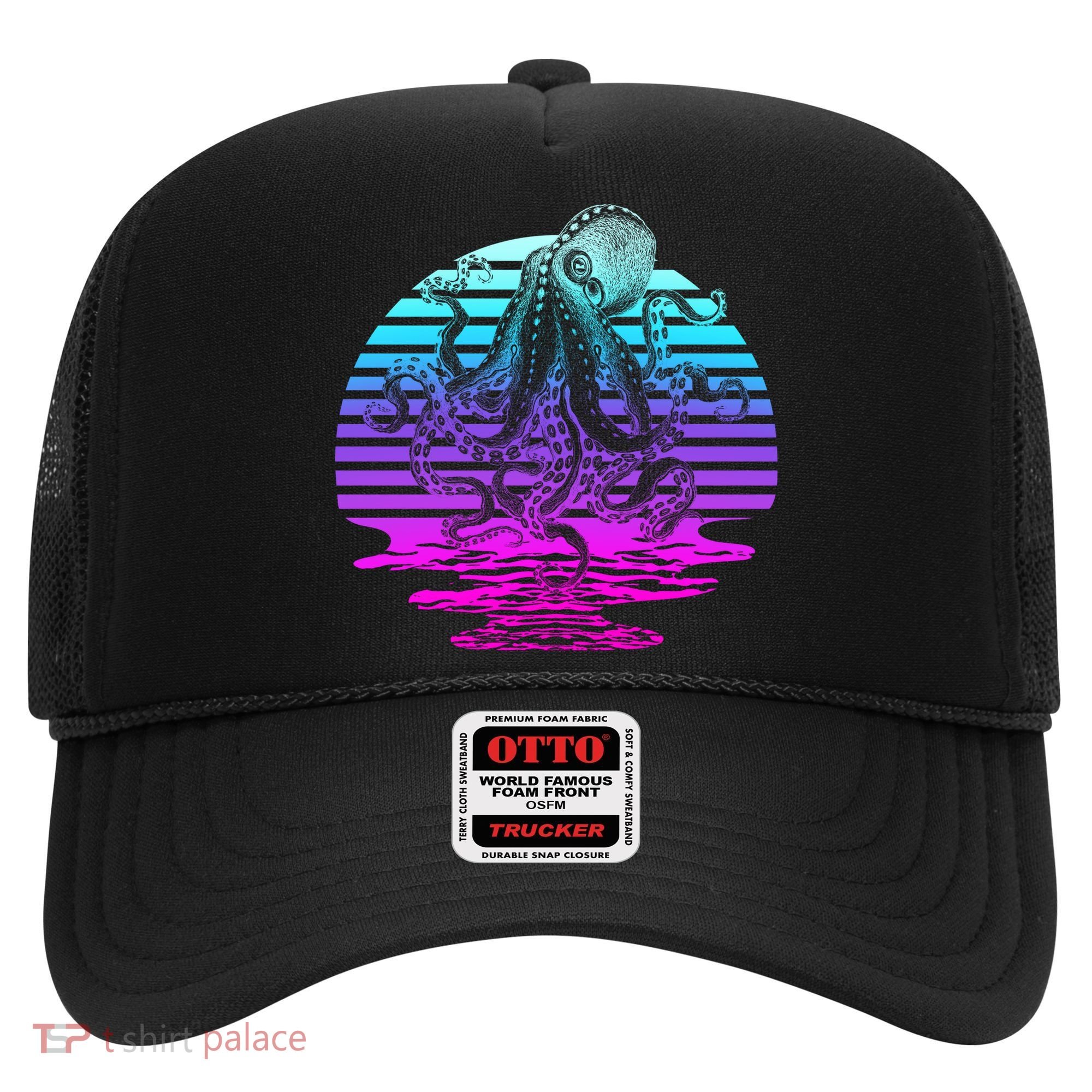 Sunrise Octopus Vaporwave Hat