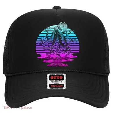 Sunrise Octopus Vaporwave Hat