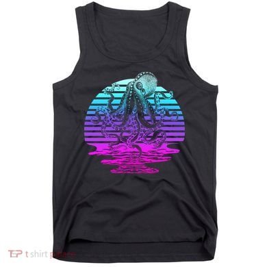 Sunrise Octopus Vaporwave Tank Top