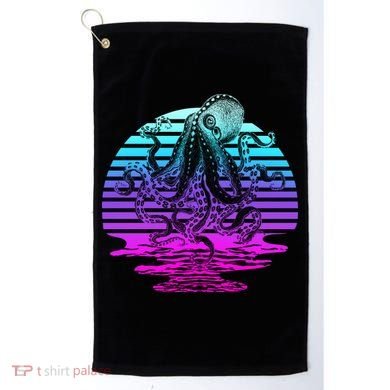 Sunrise Octopus Vaporwave Golf Towel