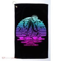 Sunrise Octopus Vaporwave Golf Towel thumb 0
