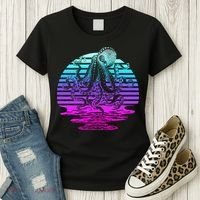 Sunrise Octopus Vaporwave Women's T-Shirt thumb 3