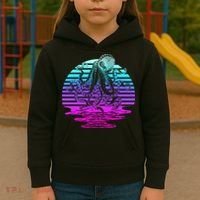 Sunrise Octopus Vaporwave Kids Hoodie thumb 3