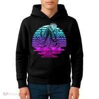Sunrise Octopus Vaporwave Kids Hoodie thumb 4