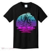 Sunrise Octopus Vaporwave Kids T-Shirt thumb 0