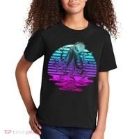 Sunrise Octopus Vaporwave Kids T-Shirt thumb 2