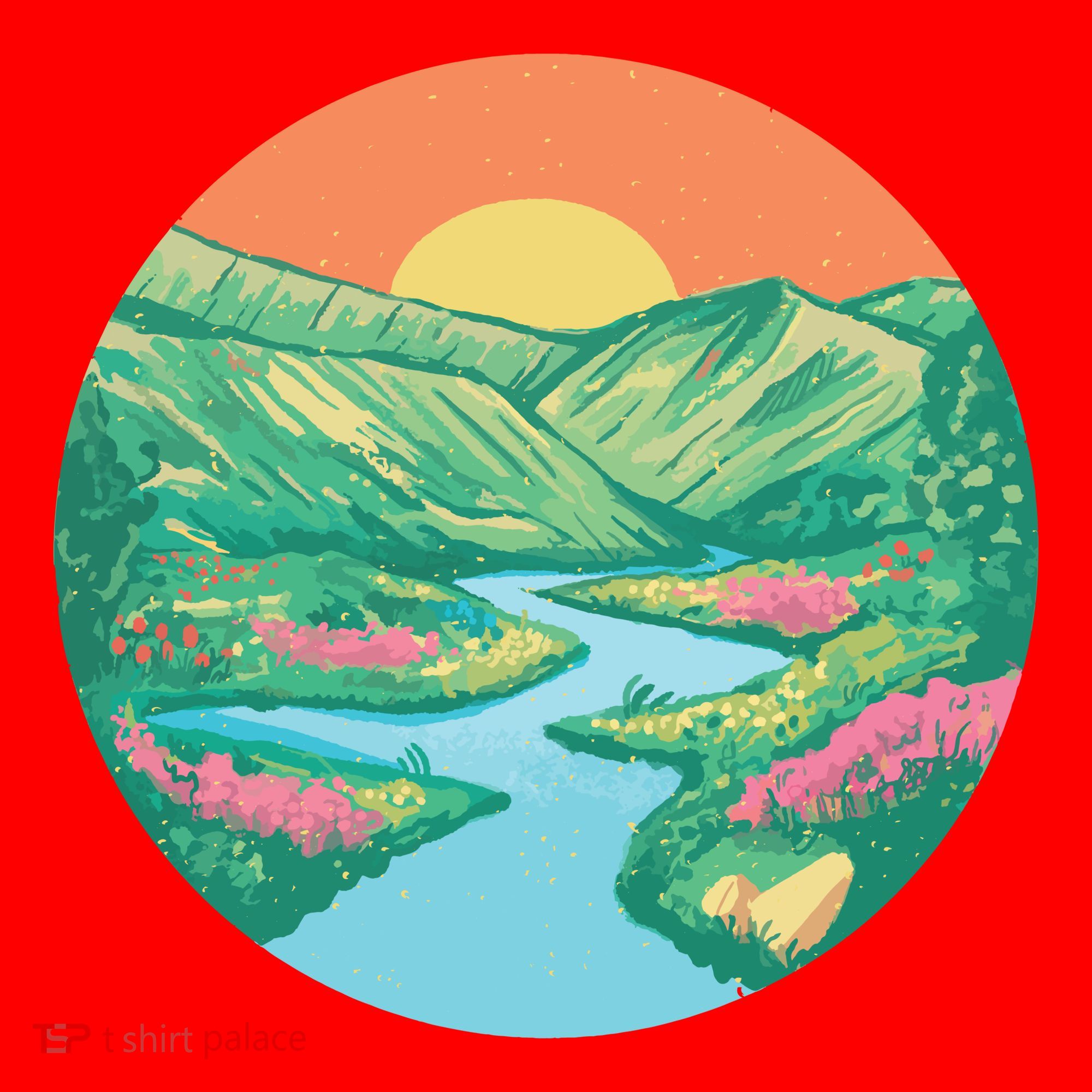 Sunrise Painting Santa Hat