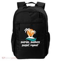 Sunrise Sunburn Sunset Repeat Palm Tree Backpack thumb 0