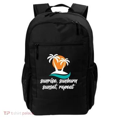 Sunrise Sunburn Sunset Repeat Palm Tree Backpack