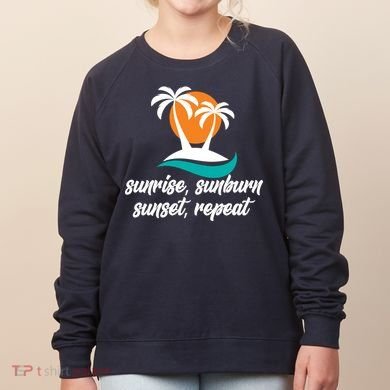 Sunrise Sunburn Sunset Repeat Palm Tree Women's Sweatshirt