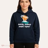 Sunrise Sunburn Sunset Repeat Palm Tree Hoodie thumb 5