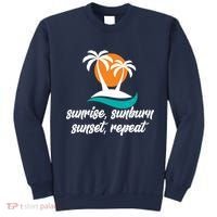Sunrise Sunburn Sunset Repeat Palm Tree Sweatshirt thumb 0