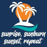 Sunrise Sunburn Sunset Repeat Palm Tree Pajama Set thumb 2