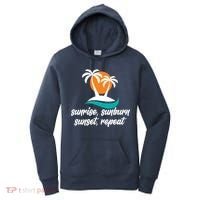 Sunrise Sunburn Sunset Repeat Palm Tree Women's Hoodie thumb 0