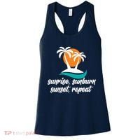 Sunrise Sunburn Sunset Repeat Palm Tree Women's Tank Top thumb 0