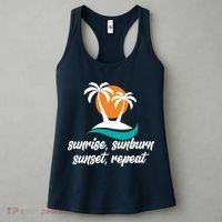 Sunrise Sunburn Sunset Repeat Palm Tree Women's Tank Top thumb 3