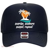 Sunrise Sunburn Sunset Repeat Palm Tree Hat thumb 0