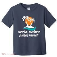 Sunrise Sunburn Sunset Repeat Palm Tree Toddler T-Shirt thumb 0