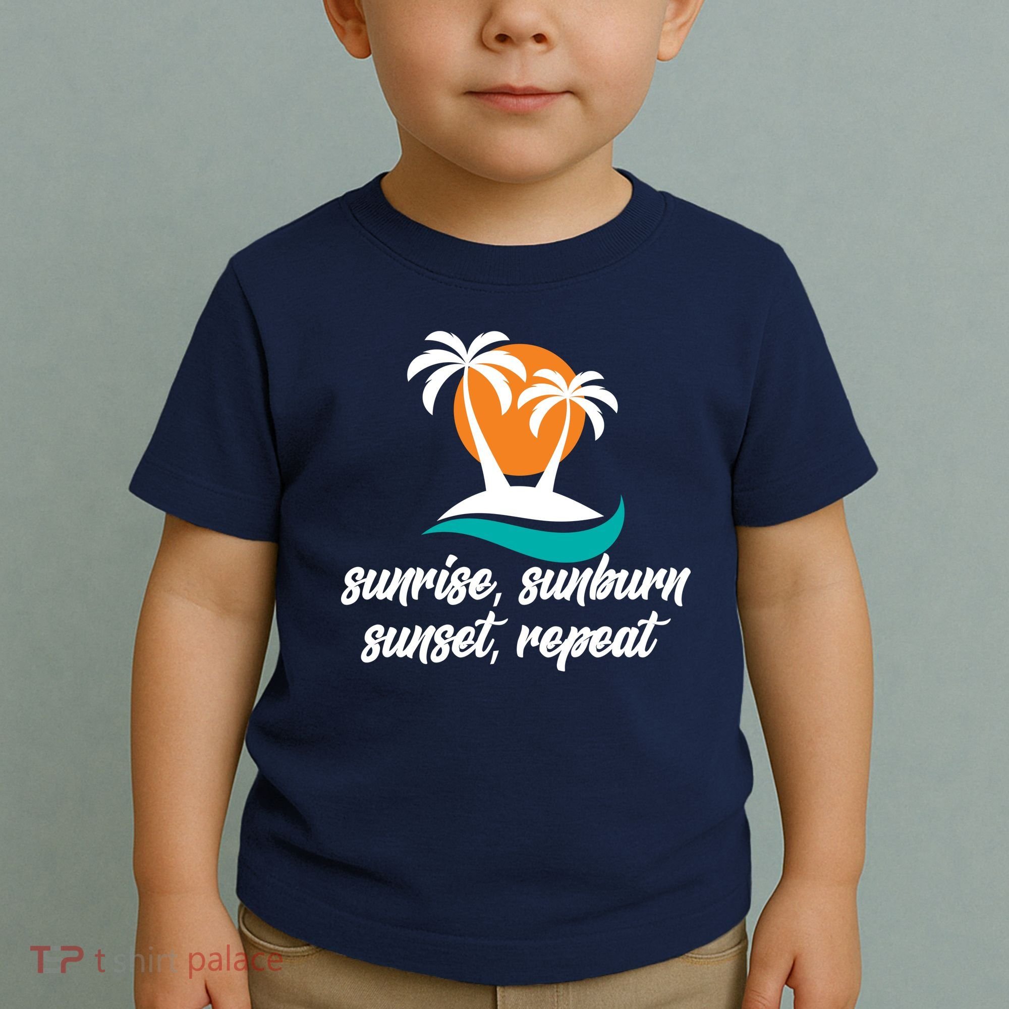 Sunrise Sunburn Sunset Repeat Palm Tree Toddler T-Shirt